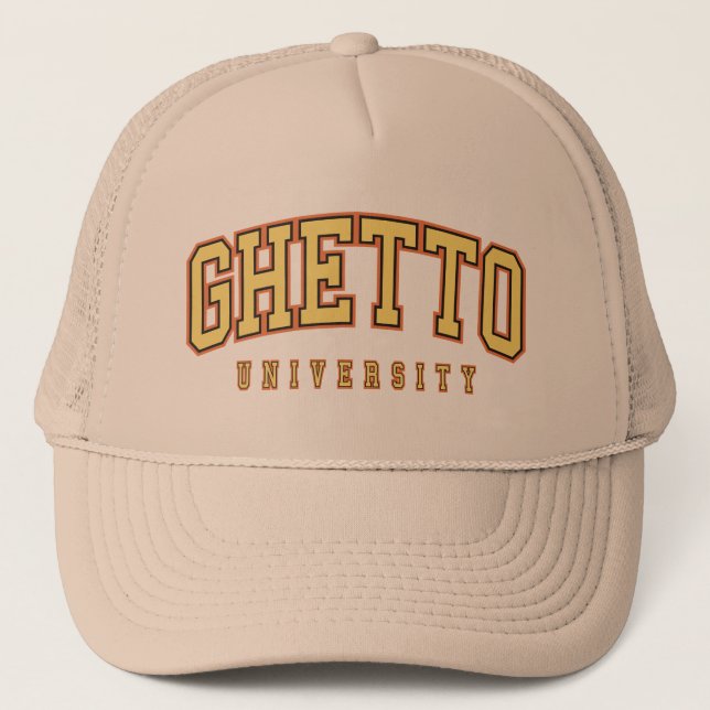 Boné Tan Hat da Universidade de Ghetto (Frente)