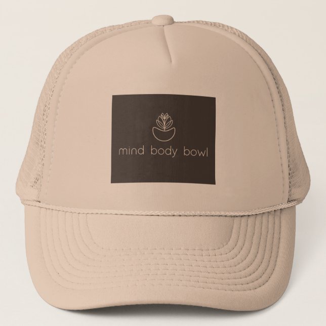 Boné Tan Mente Corpo Bowl Trucker Hat (Frente)