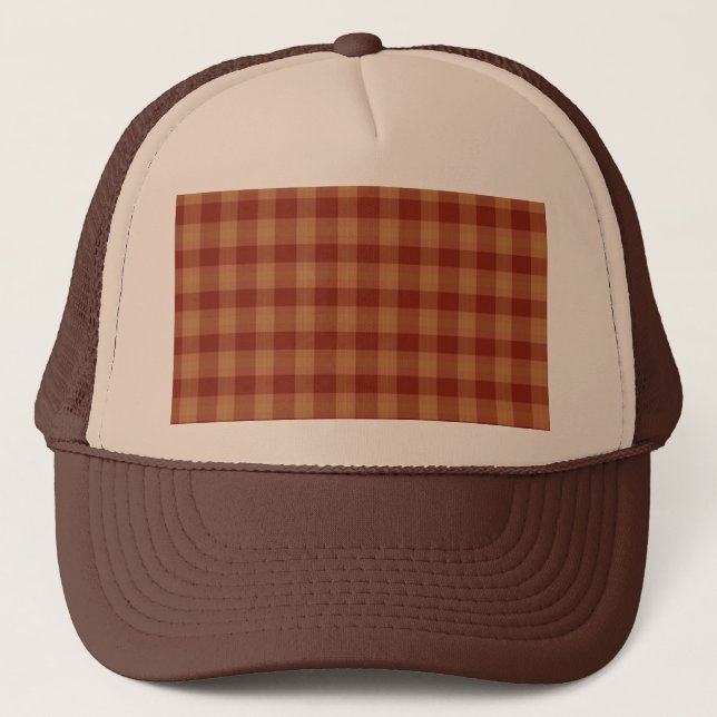 Boné Tan Tartan Trucker Hat (Frente)