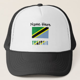 Boné Tanzânia e Bandeira da Tanzânia Personalizados 
