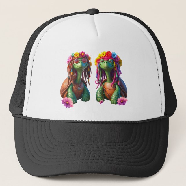 Boné Tartarugas Reggae – Vibrações da Ilha para Sempre. (Frente)