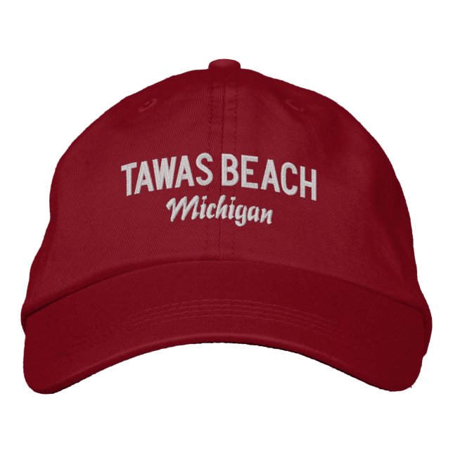 Boné Tawas Beach Michigan Embroidered Hat (Frente)