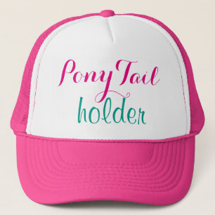 Boné Teal Pink Modern Ponytail Holder Girly