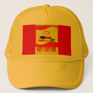 BONÉ TEMA GRANDE PARY VERMELHO E AMARELO COM BALÕES