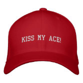 Boné Beije meu Ace! Um chapéu de tênis rosa engraçado p