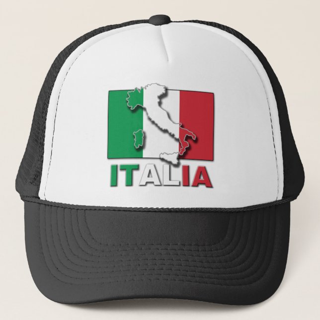 Boné Terra da bandeira de Italia (Frente)