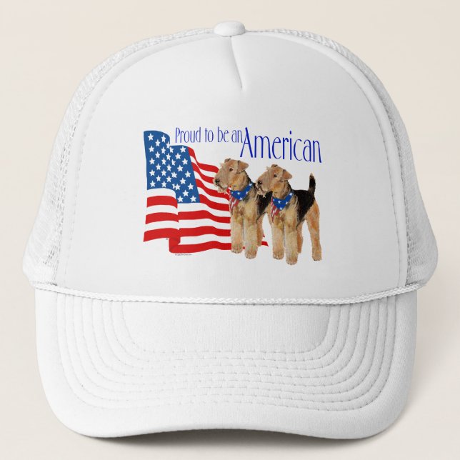 Boné Terriers Airedale Patrióticos (Frente)