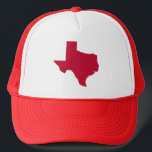 Boné Texas em Vermelho<br><div class="desc">A forma do estado do Texas em vermelho.</div>