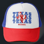 Boné Texas Patriotic State Love USA Custom Name<br><div class="desc">Texas Patriotic State Love USA Custom Name Trucker Hat</div>