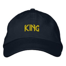Têxtil Real KING Texto Azul Ajustável-Chapéu Elega