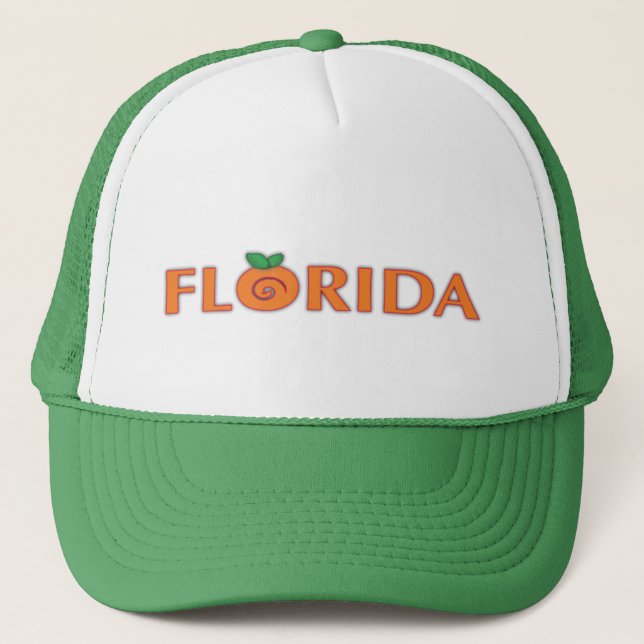 Boné Texto da laranja de FLORIDA (Frente)