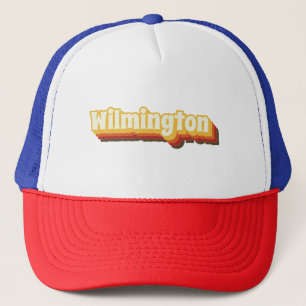 Boné Texto da Vintagem do Wilmington Retro