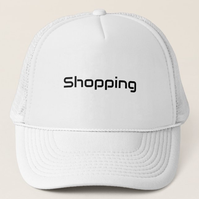 Boné Texto de Compras Personalizado Belo cor Branco (Frente)