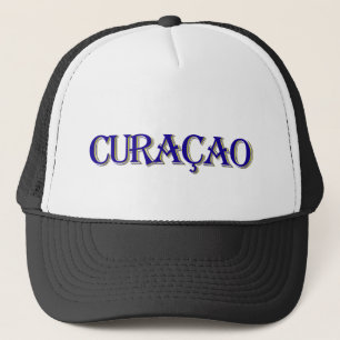 Boné Texto de Curaçau em cores da bandeira