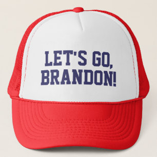 Boné Texto do Brandon do vamos Go impresso no Trucker H