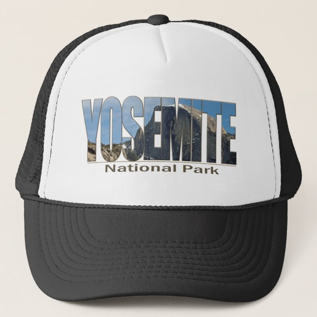 Boné Texto do parque nacional de Yosemite com meia (Frente)