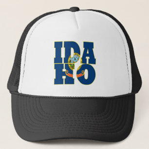 Boné Texto do sinalizador de estado Idaho