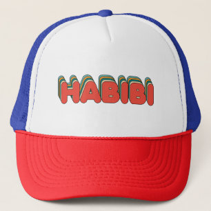 Boné Texto em árabe Retro Habibi