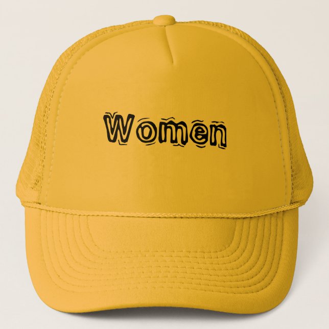 Boné Texto feminino Amarelo e amarelo (Frente)