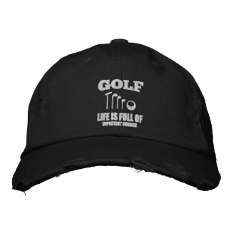 Boné Texto Gráfico Negrito do Slogan de Golfe Humorísti