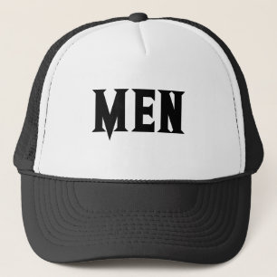 Boné TEXTO HOMENS Menino Branco e Preto Cor