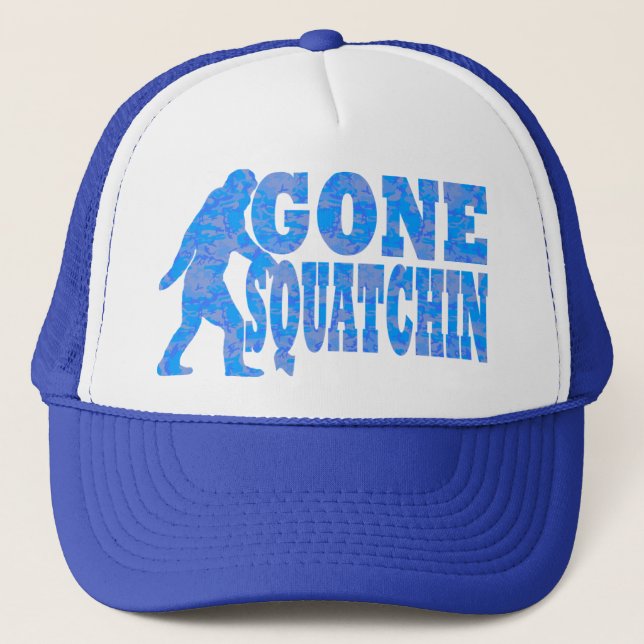 Boné Texto ido do azul de Squatchin (Frente)