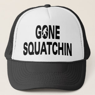 Boné Texto ido do preto do squatchin