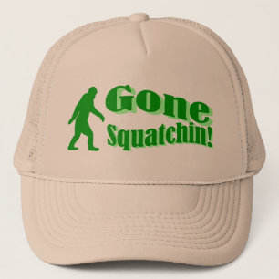 Boné Texto ido verde do slogan do squatchin