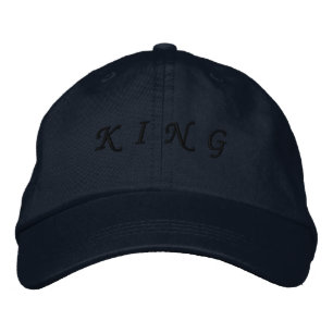 Boné texto KING cor Navy texto preto Olhar Impressionan