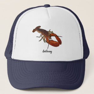Boné Texto Personalizado do Gráfico de Lobster Realist