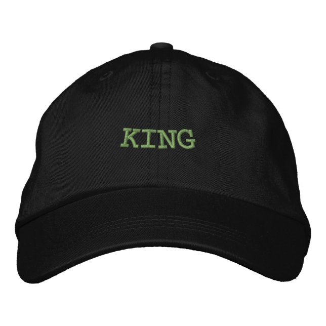 Boné Texto personalizado do KING Impresso Black Hat Per (Frente)