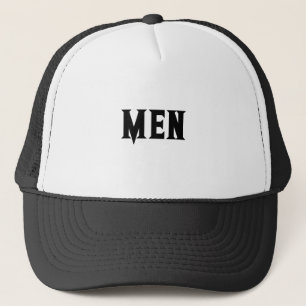 Boné Texto Personalizado Masculino Cor Branco e Preto B