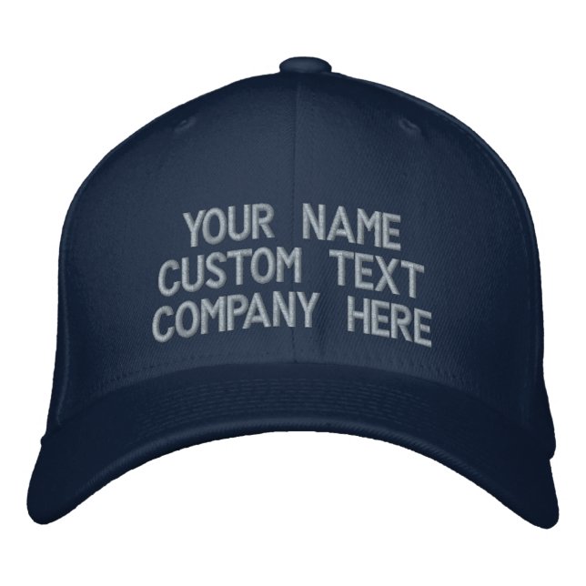 Boné Texto personalizado personalizado bordado pelo cha (Frente)