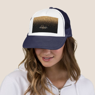 Boné Textura de Luxo Elegante Brilho Dourado