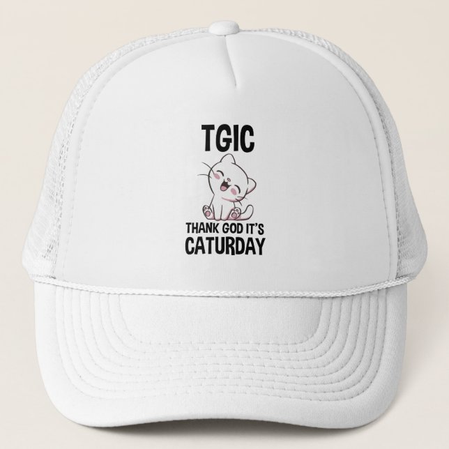 Boné TGIC Graças a Deus É Caturday (Frente)