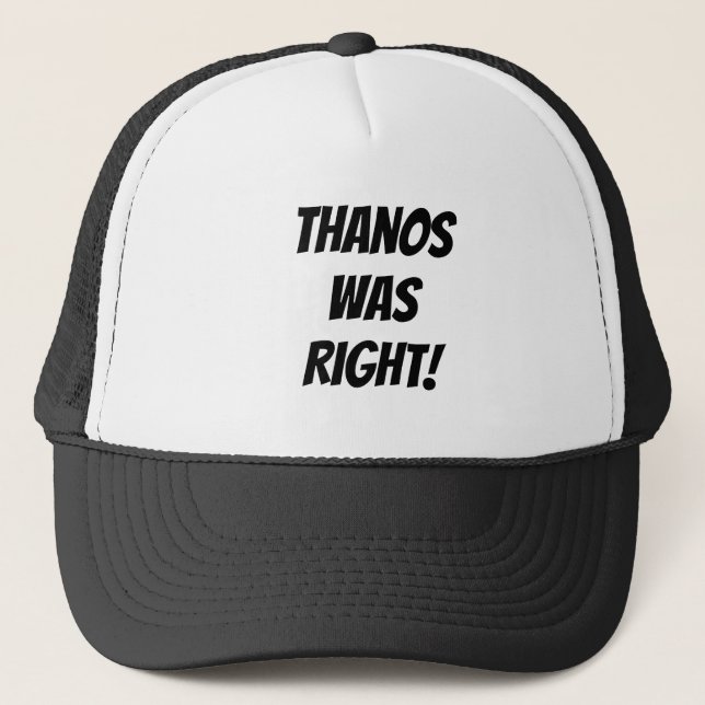 Boné Thanos Estava Certo! (Frente)