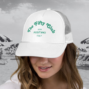 Boné The Fifty Club Retro Verde Crista Personalizada Br