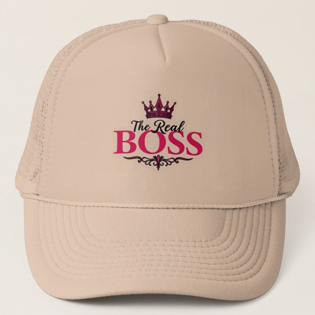 Boné The Real Boss Women’s Stylish Trucker Hat,  (Frente)