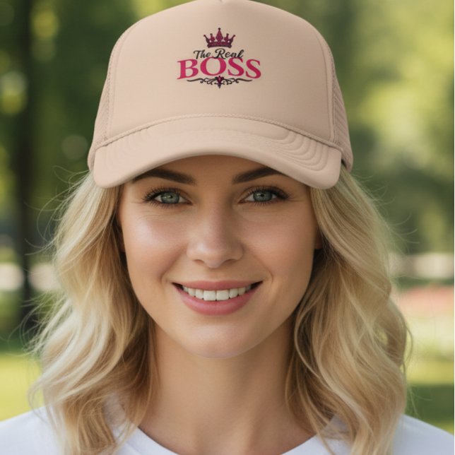 Boné The Real Boss Women’s Stylish Trucker Hat,  (Criador carregado)