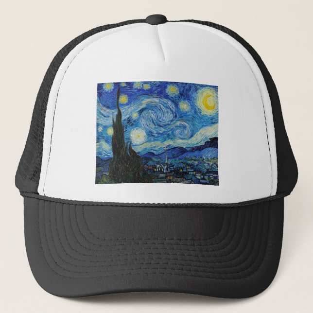 Boné The Starry Night (1889), por Vincent Van Gogh (Frente)