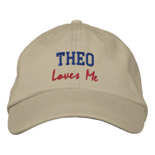 Boné Theo Loves Me Embroidered Name Hat