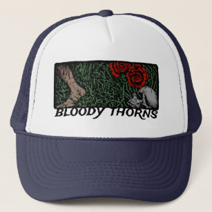 Boné Thorns Rosas do crânio pés corados medieval
