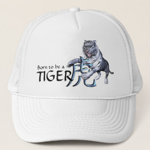 Boné Tigre branco e símbolo chinês