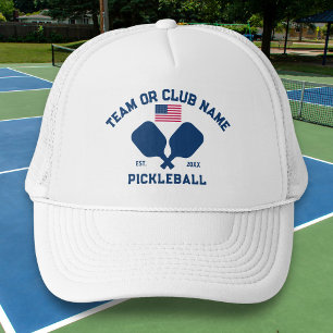 Boné Time de Clube de Pickleball EUA Bandeira Americana