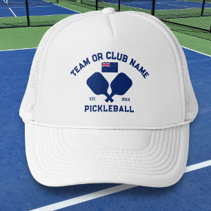 Boné Time de Pickleball Clube Nova Zelândia Bandeira NZ