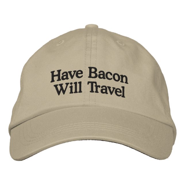 Boné Típica de Bacon Will Viagem (Frente)