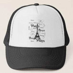 Boné Tipografia Calliografia Paris França Torre Eiffel
