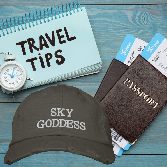 Boné Tipografia da Deusa Céu, Wanderlust, Simples (Criador carregado)