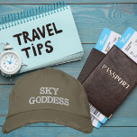 Boné Tipografia da Deusa Céu, Wanderlust, Simples<br><div class="desc">Tipografia da Deusa Céu,  Wanderlust,  Boné Simples Bordado de Baseball. Ignore sua paixão pela aventura com nosso boné Wanderlust. Este boné na moda apresenta um design que fala ao coração de cada entusiasta do viagem. Copyright Soar Em Designs De Estilo.</div>