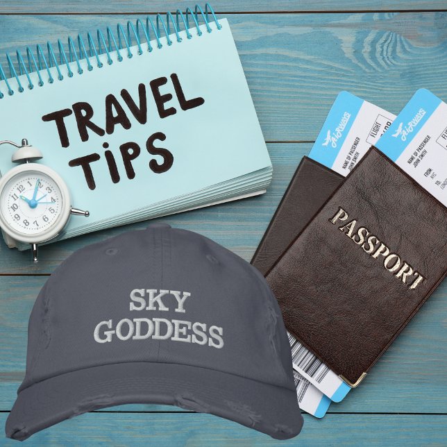 Boné Tipografia da Deusa Céu, Wanderlust, Simples (Criador carregado)